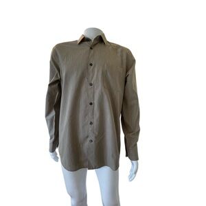 NWT Theory Mens Rammy Shirt Medium Light Camel H0874507 Button Down 100% Cotton